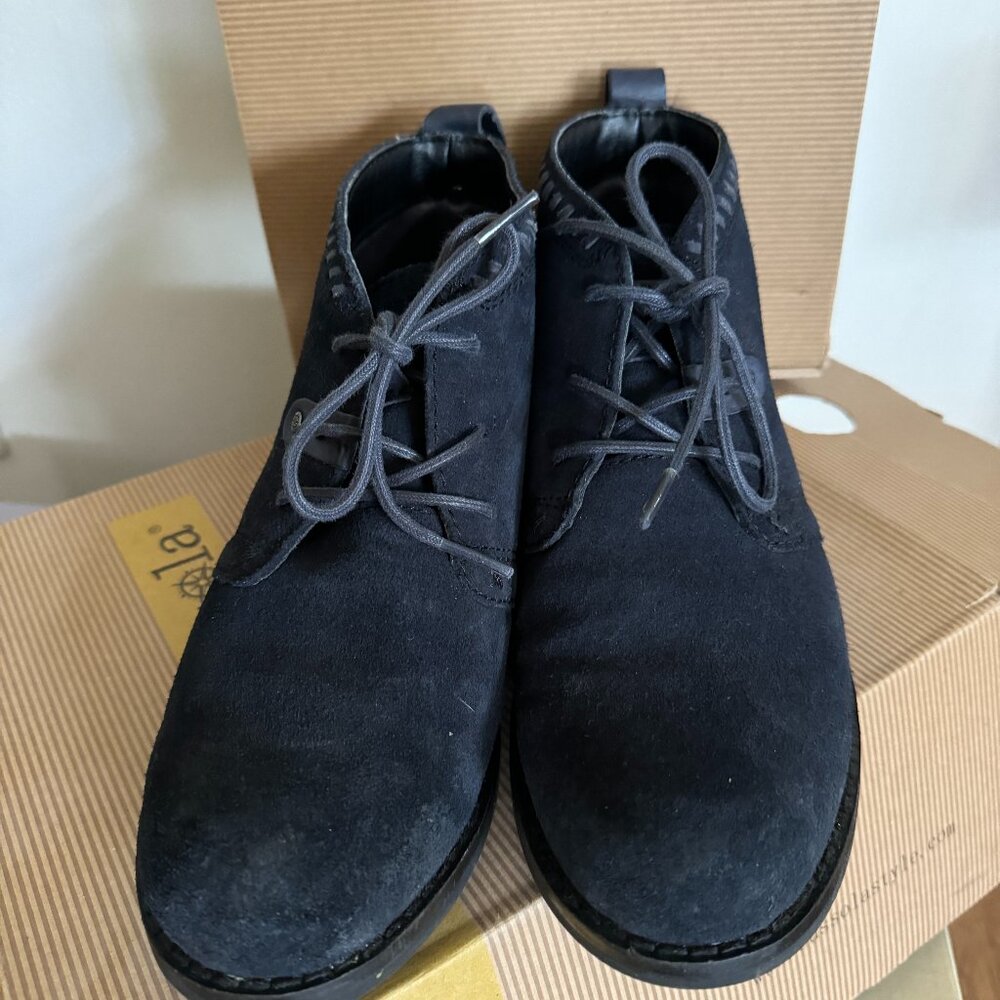 Bussola NILI NAVY SILK SUEDE Women’s Ankle Boot Size 39 MINT CONDITION